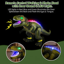 Load image into Gallery viewer, Robot Dinosaur Toy for Kids Boys 3+ Big T rex with Light and Realistic Roaring Sound, Remote Control Walking & Dancing Dinosaur