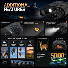Load image into Gallery viewer, MOSSY OAK 4K Night Vision Goggles for Adults, 40MP Photos, 12X Digital Zoom