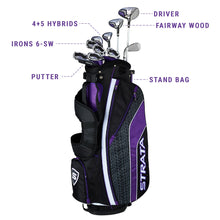 Load image into Gallery viewer, Callaway Golf Women's Strata Ultimate Complete Golf Set (16-Piece, Right Hand, Graphite), Purple