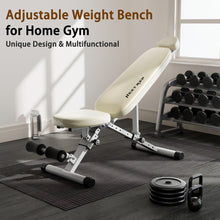 Load image into Gallery viewer, Adjustable Weight Bench for Home Gym, Workout Bench for Bench Press, Full Body Workout Incline Decline Flat Utility Exercise Bench, Full-Pin Mechanism lnnovative Fast Folding Strength Training Benches