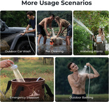 Load image into Gallery viewer, FLEXTAILGEAR MAX Shower Portable Shower for Camping, Rechargeable Outdoor Camping Shower, Portable Shower Pump with USB-C,Shower Pump for Hiking, Car wash, Pet Cleaning, Beach Vacations