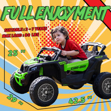 Load image into Gallery viewer, 24V Ride on Toys for Big Kids,Kids Electric Ride on Car UTV 4WD/2WD,High Speed Power Wheels with EVA Rubber Tires-Green