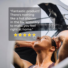 Load image into Gallery viewer, Kakadu Portable Camping Outback Shower, Instant Hot Water for Outdoor Use - Slimline Design, Rechargeable Lithium Battery, Adjustable Shower Head, Slim Pump, Digital Display
