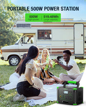 Load image into Gallery viewer, Portable Power Station 500W, 519.48Wh/140400mAh Solar Generator Backup