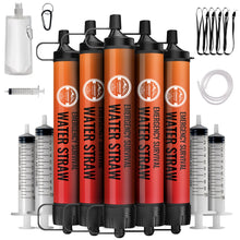 Load image into Gallery viewer, Lormandy Straw Water Filter 5 Pack - Outdoor Camping & Hiking Survival Gear