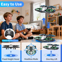 Load image into Gallery viewer, Elinoover RC Drone for Kids Beginners, Foam Remote Control Drone with Cool Lights