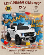 Load image into Gallery viewer, First Ride On Licensed Ford F-150 Raptor 12V Kids Ride on Truck, Ride on Toys for Toddlers with Remote Control (White)