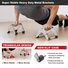 Load image into Gallery viewer, Stainless Steel Pushup Stands with Non-Slip Base, 500LB Capacity, Portable Home Gym Equipment for Strength Training