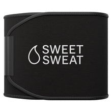Load image into Gallery viewer, Sports Research Sweet Sweat® Waist Trimmer for Women and Men - Sweat Band Waist Trainer for High-Intensity Training & Workouts Black/White
