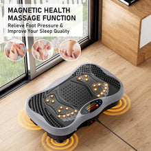 Load image into Gallery viewer, Vibration Plate Exercise Machine, 130 Levels Shake Fitness Vibrating Platform for Lymphatic Drainage Weight Loss, Bluetooth Fat Burner for Women Men, Gray