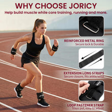 Load image into Gallery viewer, Adjustable Ankle Weights 1-5 LBS 1 Pair Wrist Leg Arm Weights with Removable Weight- Black