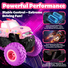 Load image into Gallery viewer, 1:16 Waterproof Pink RC Monster Truck Toys Amphibious Remote Control Car Pickup 4WD All-Terrain Toy Gift for Girls