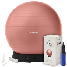 Load image into Gallery viewer, Retrospec Luna Exercise Ball with Pump - Anti-Burst Fitness Equipment for Yoga
