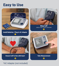 Load image into Gallery viewer, A&D Medical Blood Pressure Monitor for Home Use, UA-767F, Wide-Range Cuff (8.6-16.5"/22-42cm), White & Grey