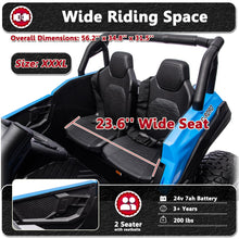 Load image into Gallery viewer, 24V Ride On Toys for Big Kids 3-8 Years Old with Parent Remote Control, 4WD Electric Car with EVA Tires, Blue