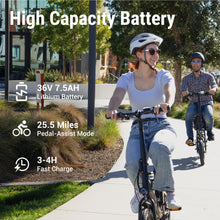 Load image into Gallery viewer, Electric Bike, 350W Motor Folding Electric Bicycles, 36V 7.5Ah Battery, 3 Levels Assist, Dual Disc Brakes, 14" Foldable