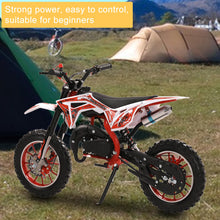 Load image into Gallery viewer, 49cc Kids Dirt Bike - 2-Stroke Mini Motorcycle with Disc Brakes, Shock Absorption, Soft Seat Cushion and Off-Road Tires