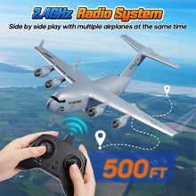 Load image into Gallery viewer, RC Plane Ready to Fly, 2CH C-17 Remote Control Airplane with 6-axis Gyro Stabilizer