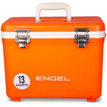 Load image into Gallery viewer, Engel UC13 13qt Leak-Proof, Air Tight, Drybox Cooler and Small Hard Shell Lunchbox for Men and Women in Orange High-Visibility