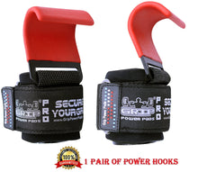 Load image into Gallery viewer, Weight Lifting Metal Hooks Heavy Duty (RED, Women-Wrist Size Small/Medium)