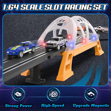 Load image into Gallery viewer, Slot Car Race Track Sets for Boys,Race Car Track with 4 High-Speed Slot Cars,Battery or Electric Car Track