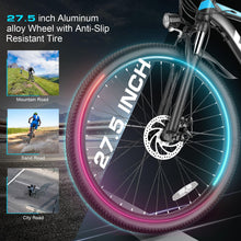 Load image into Gallery viewer, Electric Bike, 27.5" Electric Bike for Adults, Peak 750W Ebike 22MPH Electric Mountain Bike with 48V 499.2WH Battery