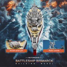 Load image into Gallery viewer, Battleship Bismarck Building Set for Adult, Large MOC Military World Missouri Battle Ship Model, Display Battleship Toy Building Set