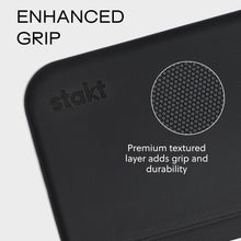Load image into Gallery viewer, Stakt Foldable Yoga Mat Pro, 2 in 1 with Premium Textured Grip, Non Slip, Folding Exercise and Fitness Mat for Pilates, Strength Training, and High Impact Workouts - Black