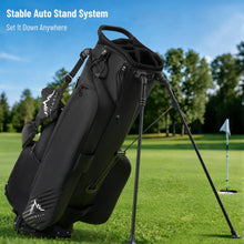 Load image into Gallery viewer, uniHimal 8-Way Lightweight Walking Golf Stand Bag for Men Women Dark Black