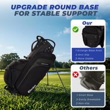 Load image into Gallery viewer, Sturdum 14 Way Golf Stand Bag with Rubber T-Lock and Phone Charger Pocket