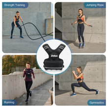 Load image into Gallery viewer, ZELUS Weighted Vest for Men and Women | 4-10lb/11-20lb/20-32lb Vest with 6 Ironsand Weights for Home Workouts | Adjustable Body Weight Vest Exercise Set for Cardio and Strength Training (11-20 lb.)