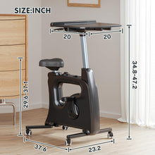 Load image into Gallery viewer, FLEXISPOT Exercise Bike with 2D Desktop - V9-Max Black