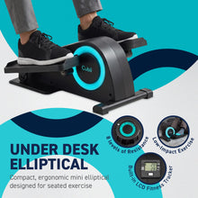 Load image into Gallery viewer, Cubii JR1, Under Desk Elliptical, Bike Pedal Exerciser, Seated Elliptical, Work from Home Fitness, Mini Elliptical Machines for Home Use, Exerciser for Seniors, Desk Exercise, Aqua…