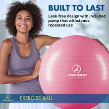 Load image into Gallery viewer, ProBody Pilates Exercise Ball - Multiple Sizes Gym Grade Balance Ball for Fitness- (Pink, 55 cm)