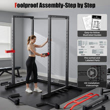Load image into Gallery viewer, SPORTSROYALS Power Rack, Multi-Functional Power Cage, Squat Rack with Pulley System & LAT Pull Down