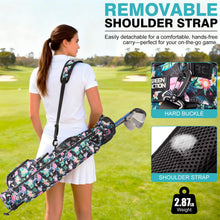 Load image into Gallery viewer, GREEN ACTION Sunday Golf Bag with Strap & Stand, Lightweight Golf Stand Bags with Two-Way Divider/Cooler Pocket, Golf Club Bags Holds 5-6 Clubs for Driving Range, Par 3 and Standard Courses-Colorful
