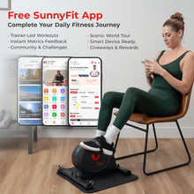 Load image into Gallery viewer, Sunny Health & Fitness Under Desk Smart Mini Pedal Exerciser - Dark Grey