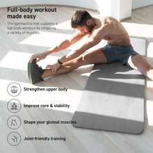 Load image into Gallery viewer, MSPORTS Thick Yoga Mat Premium Non Slip – Extra Comfortable Exercise Mat for Home Workouts, Pilates, Stretching & Gym – Cushioned NBR Foam, Yoga Mat with Strap, for Women & Men (Grey, 74. 5 x 32 x 0.6 in)
