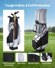 Load image into Gallery viewer, VEVOR Golf Cart Bag, 14 Way Molded Lock Top Divider Organizer, Golf Club Bag with Full-Length Divider, Handles, Storage Pockets, Shoulder Strap, Rain Hood, Smooth Zippers for Men & Women