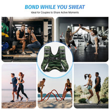 Load image into Gallery viewer, ZELUS Weighted Vest, 6lb/8lb/12lb/16lb/20lb/25lb/30lb Weight Vest for Men Women with Storage Pocket & Reflective Strips for Workout Strength Training Running Muscle Building, Forest Green Camo (12 lb)