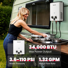 Load image into Gallery viewer, GASLAND Goshower G5 Pro Portable Propane Tankless Water Heater – 1.32 GPM, 34,000 BTU, With Water Pump & Strainer, Ultra-Slim 5L for Camping, Off-Grid, Outdoor Shower
