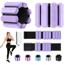 Load image into Gallery viewer, Rnnwolf Wrist Ankle Weights for Women Men 2lbs /Pair - (Purple)