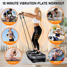 Load image into Gallery viewer, Vibration Plate Exercise Machine, 130 Levels Shake Fitness Vibrating Platform for Lymphatic Drainage Weight Loss, Bluetooth Fat Burner for Women Men, Gray