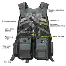 Load image into Gallery viewer, Gonex Fly Fishing Vest for Men Women, Trout, Adjustable Size, 18 Pockets