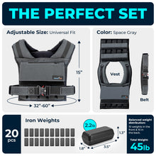 Load image into Gallery viewer, Gymnastics Power Weighted Vest Adjustable for Men and Women – Workout Weight Training Vest for Fitness, Running, Strength, Exercise & Cross Training