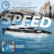 Load image into Gallery viewer, RC Boat-Remote Control Boat for Adults-High Speed 35+ KPH for Pool-Toys for Ages 8-13 (Black)