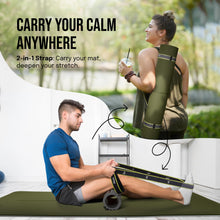 Load image into Gallery viewer, Gogokiwi Extra Wide Yoga Mat for Men Women (72"L x 36"W) Non Slip Fitness & Exercise Mat with Alignment Marks for Yoga, Pilates, Floor Workouts (Olive Green, Extra Cushion (1/2 inch Thick))