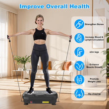 Load image into Gallery viewer, XIHEIMA Vibration Plate Exercise Machine for Lymphatic Drainage, Whole Body Fitness Workout Equipment Stand Shake Board Sport Gym for Weight Loss Fat Burner for Women Men (Black)