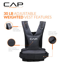 Load image into Gallery viewer, CAP Barbell Women's Weighted Vest, 30 Pound, Black