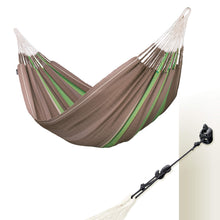 Load image into Gallery viewer, LA SIESTA Flora Classic Cotton Hammock & CasaMount, Extra Large 2 Person Hammock - King, Chocolate